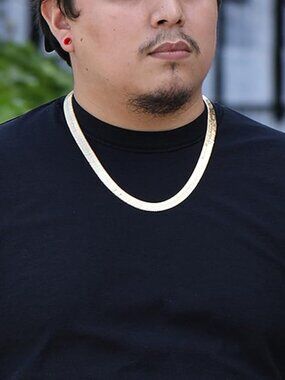 Gold Plated Herringbone Snake Chain Necklace 24in 9mm Unisex Premium Quality